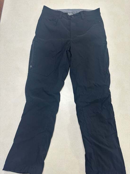 Eddie Bauer Men's Fleece Lined Tech Pants 32x30 Black Hiking Outdoor - Picture 2 of 10